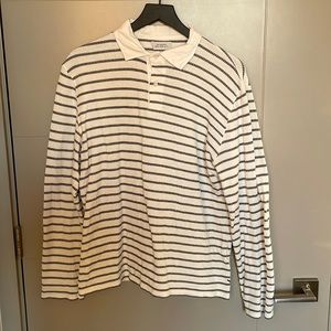 SATURDAYS textured polo long sleeve